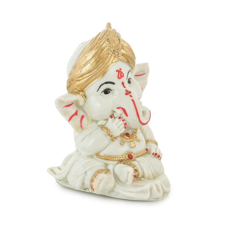 White Bal Ganesha Idol media 3