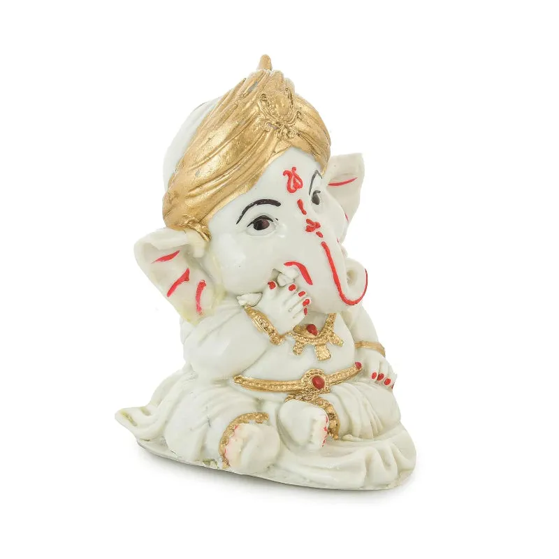 White Bal Ganesha Idol media 3
