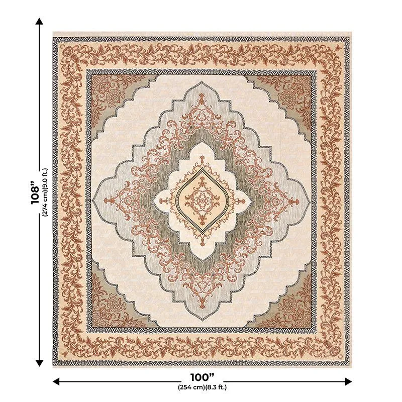 Chaitri Ethnic Cotton Bedsheet (Beige,Brown) - 240 TC media 4