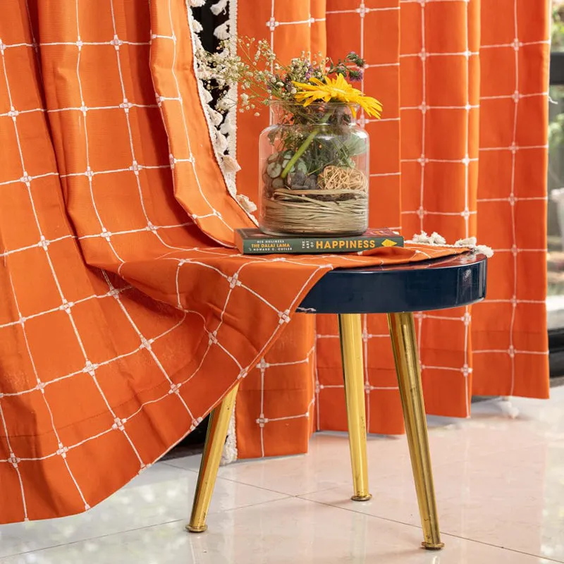 Urban Space Kanya Grid Curtain - Orange media 1
