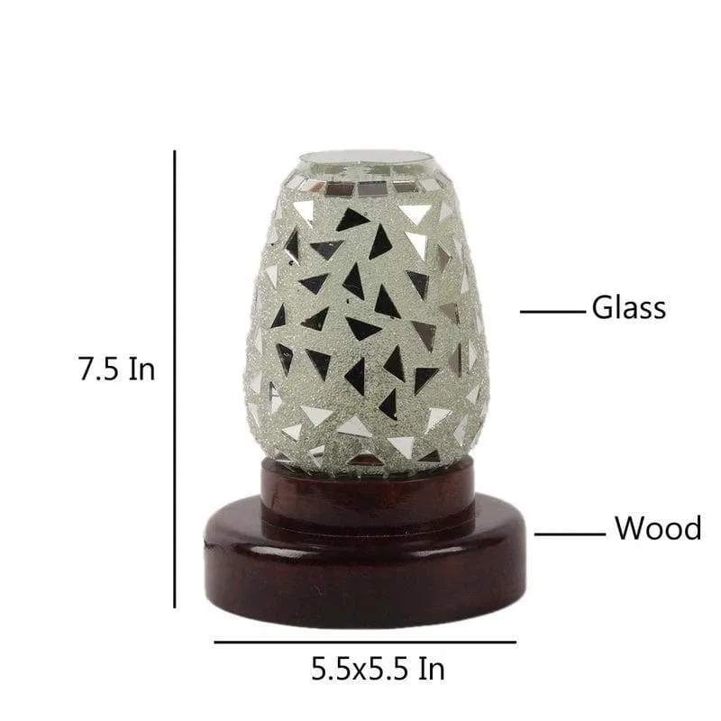 Shooting Star Glass Table Lamp - Silver,Black media 7