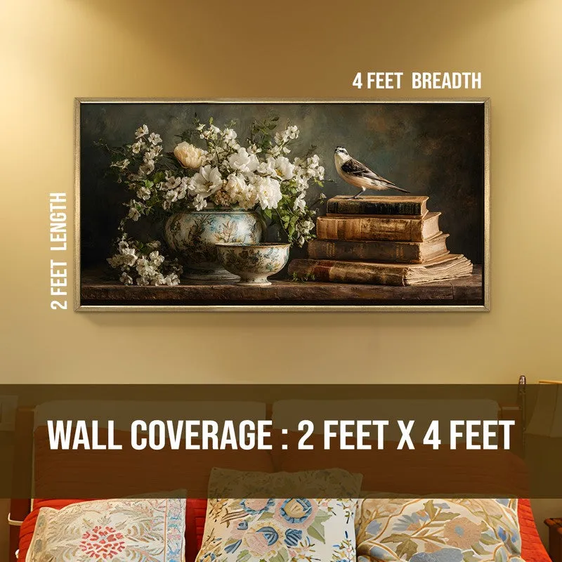 Sparrow Books Canvas Wall Painting With Frame media 8