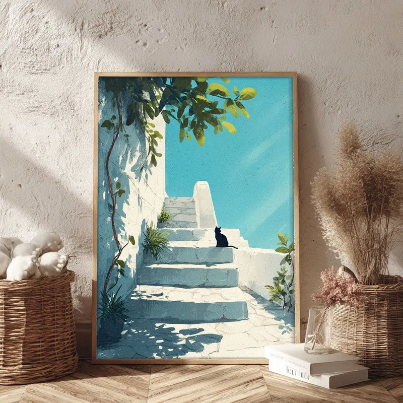 Terracotta Trail Canvas Wall Painting - Brown Frame media 3