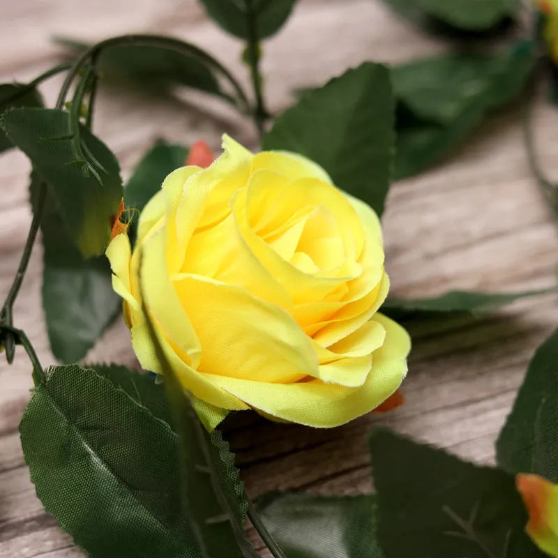 Fiora Artificial Rose Creeper (Yellow) Set of Two media 5