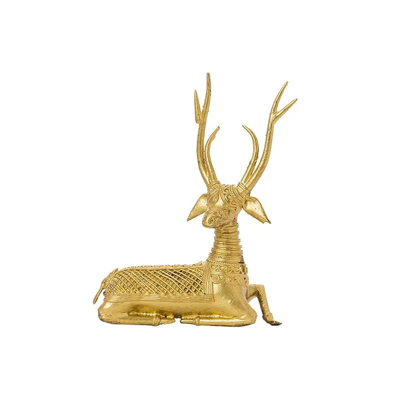 Ethnic Deer Repose Showpiece media 3