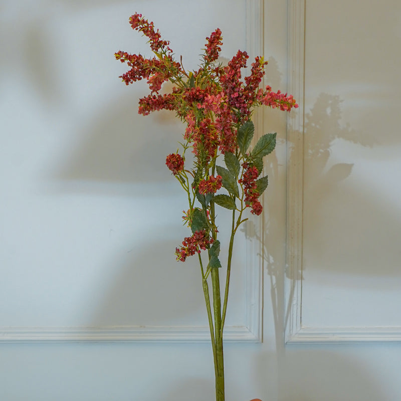 Faux Amaranthus Millet Grass Flower Stick (Red) - 45 CM media 3
