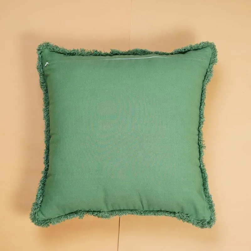 Textured Olive Green Cushion Cover media 5