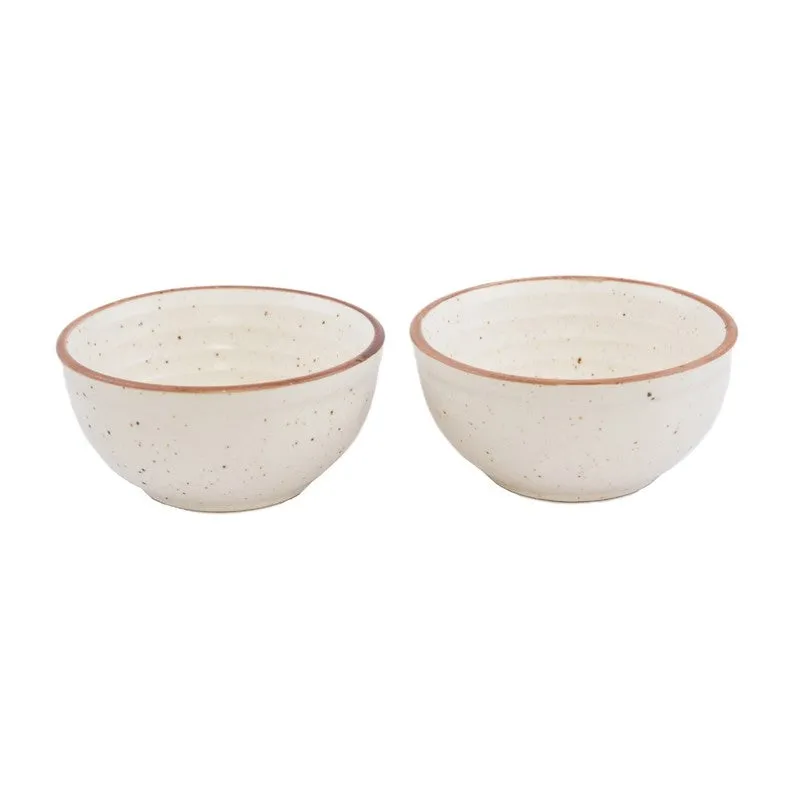 BiteCraft Ceramic Snack Bowls (White, 200 mL Each) - Set Of Two media 4