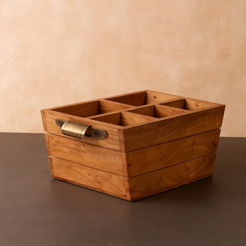 TimberServe Acacia Wood Cutlery Stand media 8