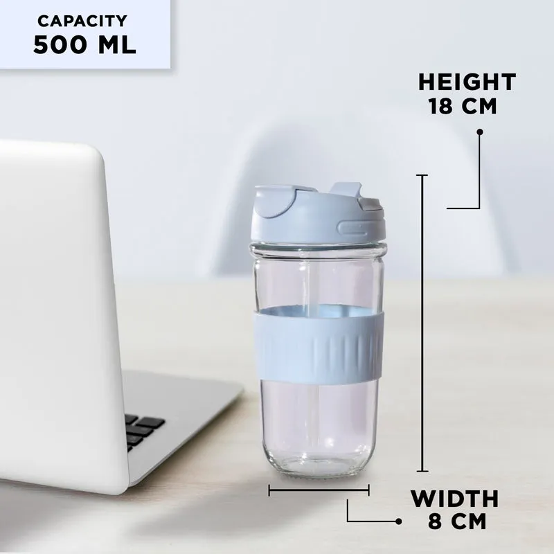 Lazo Glass Sipper - Light Blue media 8