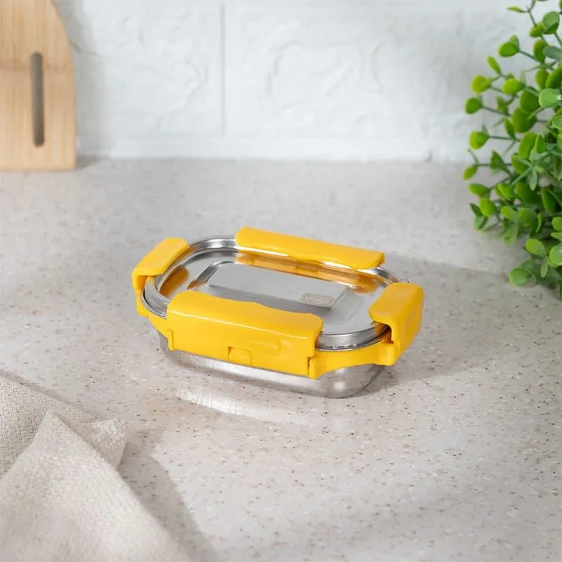 Savory Insulated Steel Lunch Box (Yellow) - 150 mL media 1