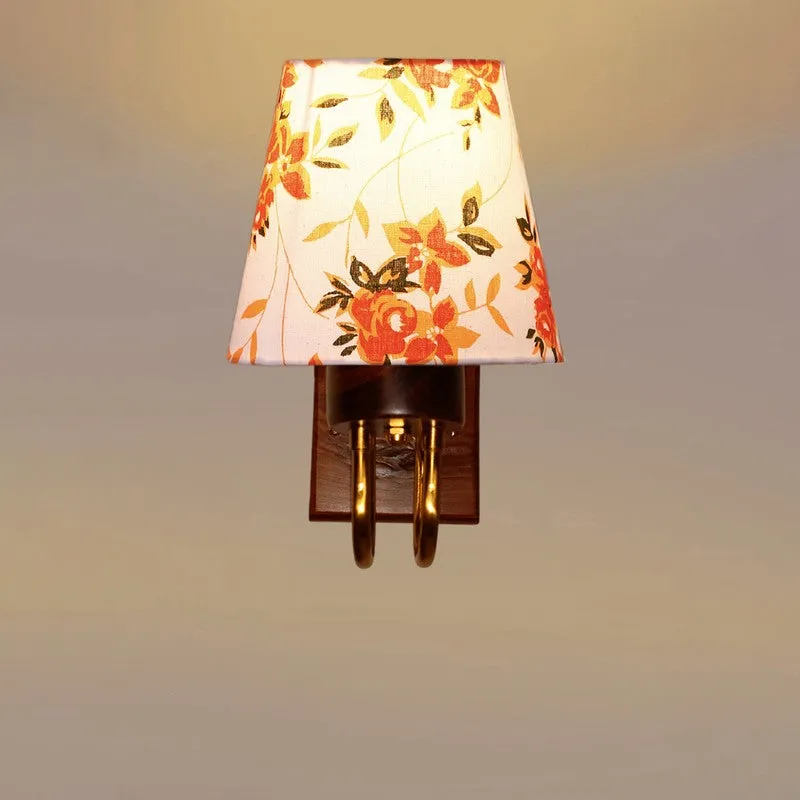 Gilded Arch Decorative Cotton Wall Lamp - Orange,White media 5
