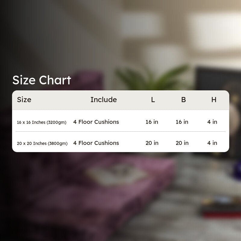 Marlon Cotton Floor Cushion (Lilac Purple) - Set Of Four media 11