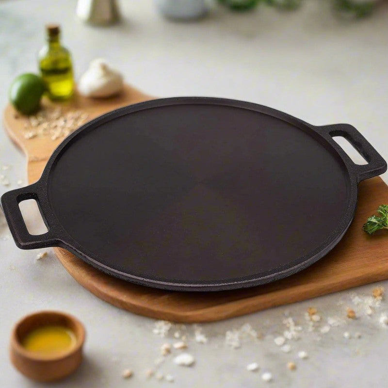 TawaCraft Flat Cast Iron Cooking Dosa Tawa - 31 cm