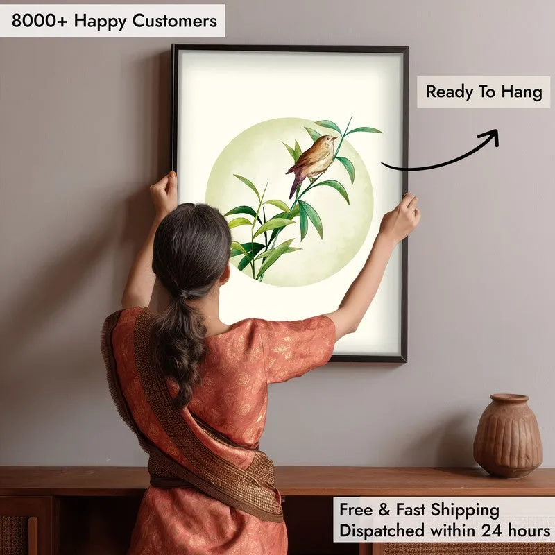 Birdsong Bliss Botanical Archival Paper Wall Art With Frame media 6