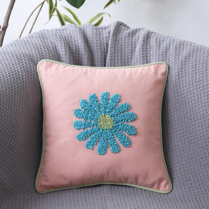 Thread & Daisy Cotton Cushion Cover - Pink media 2