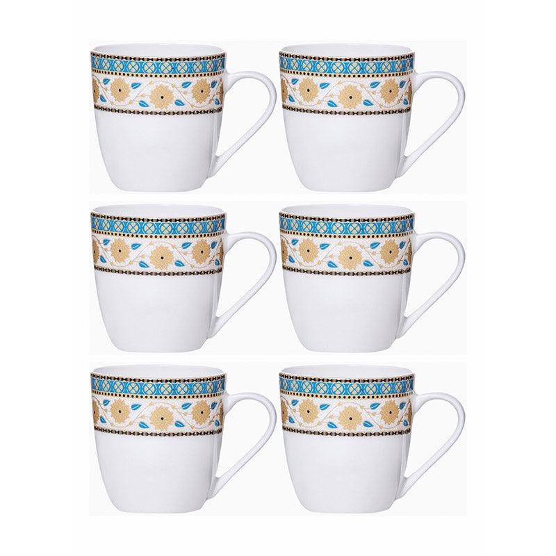 Sonaki Bida Floral Bone China Tea Cup (180 mL Each) - Set Of Six media 4
