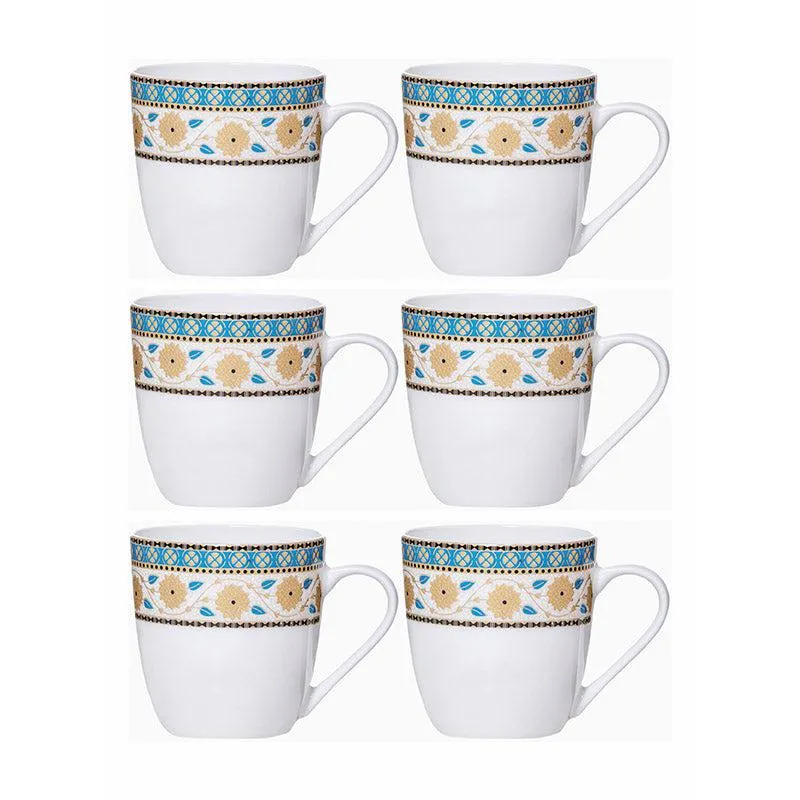 Sonaki Bida Floral Bone China Tea Cup (180 mL Each) - Set Of Six media 4