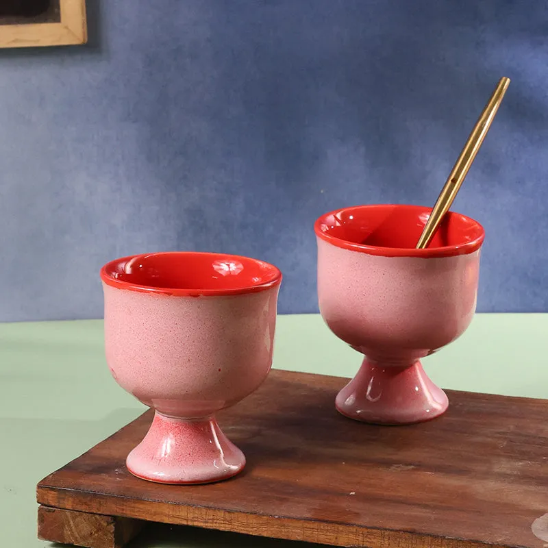 Eloisa Ceramic Ice Cream Cup (Pink) -200 mL media 3