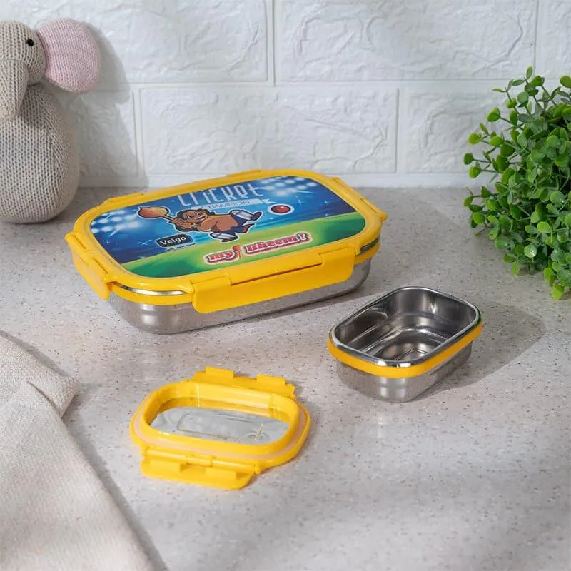Cricket Wicket Yellow Lunch Box (775/150 mL) - Two Piece Set media 1