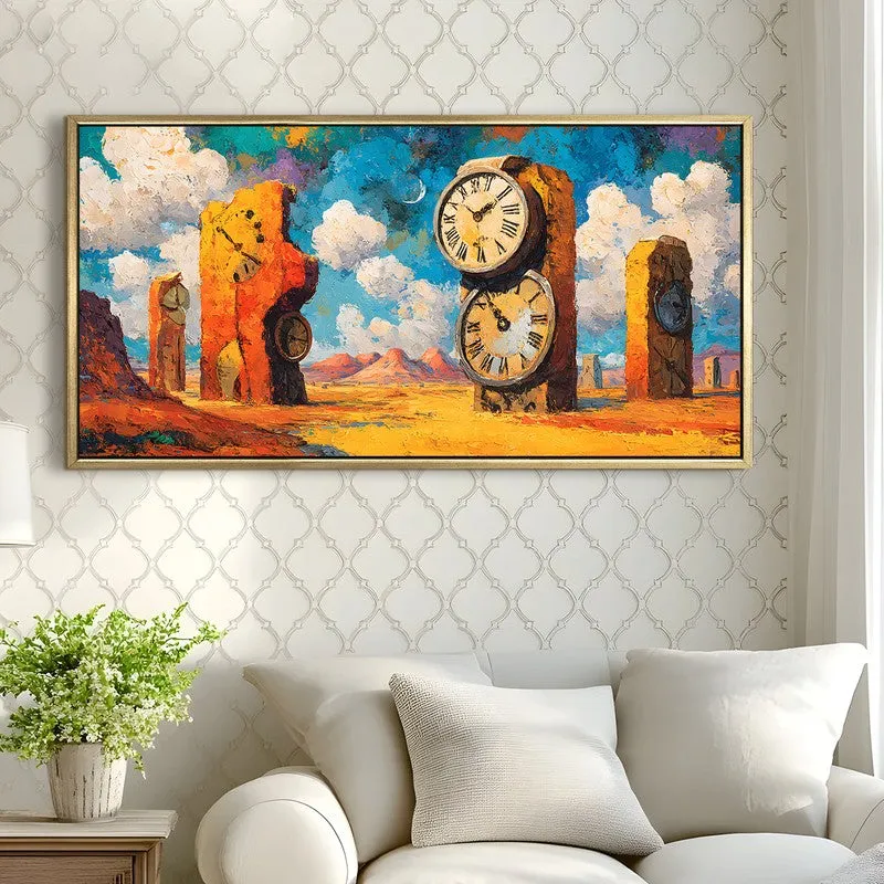 Temporal Echo Canvas Wall Painting With Frame media 4