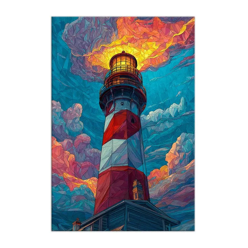 Coastal Glow Lighthouse Canvas Wall Art media 3