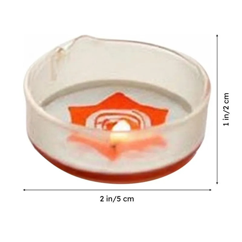DivineGlow Traditional Borosilicate Glass Diya - Set Of Seven media 10