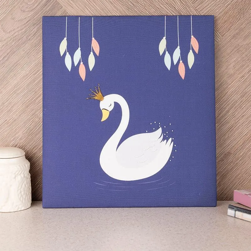 Queen Swan MDF & Fabric Wall Accent media 1