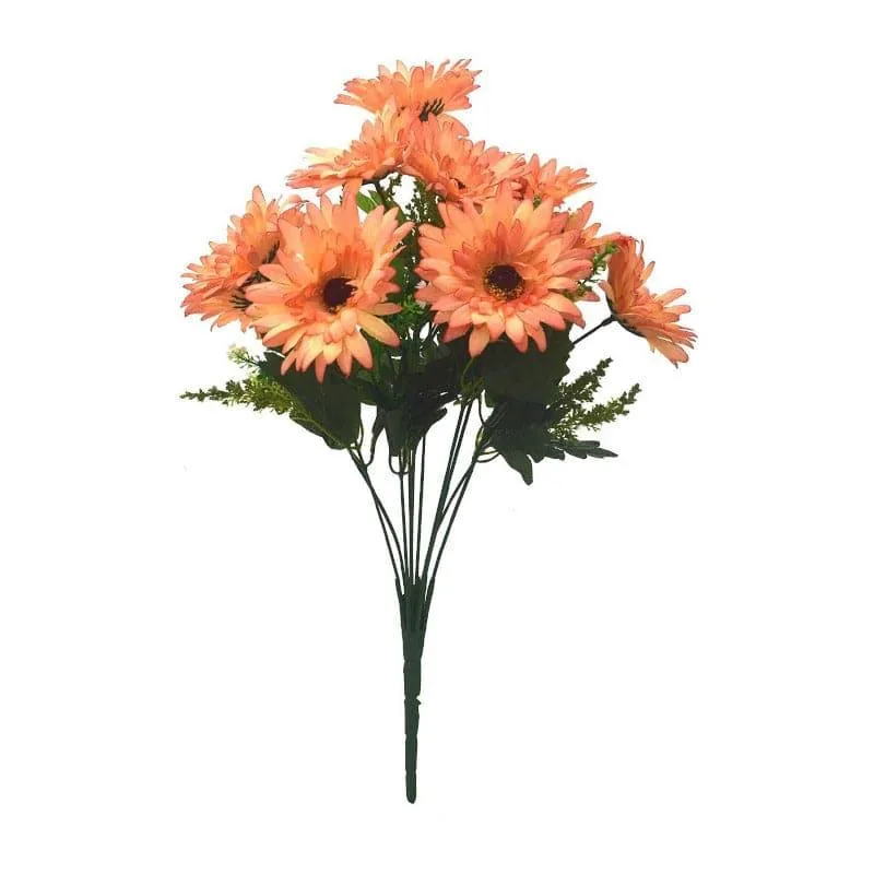 Faux Daisy Garabara Flower Bunch - Peach media 4