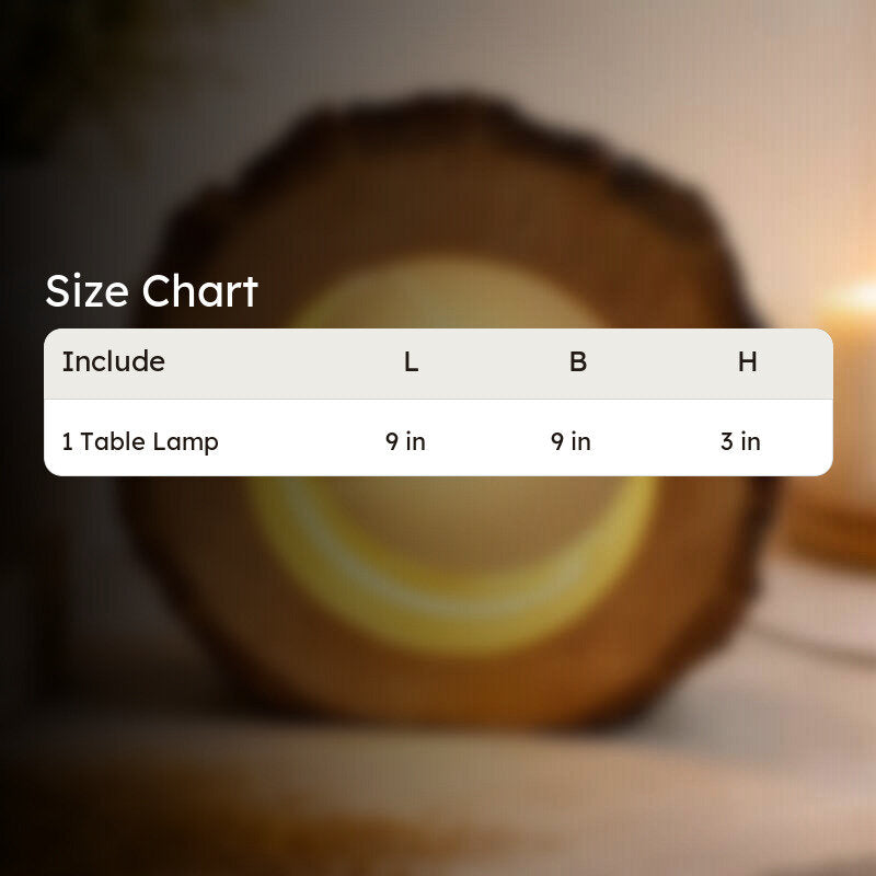 Veil Glow Ring Wooden Table Lamp - Brown media 7
