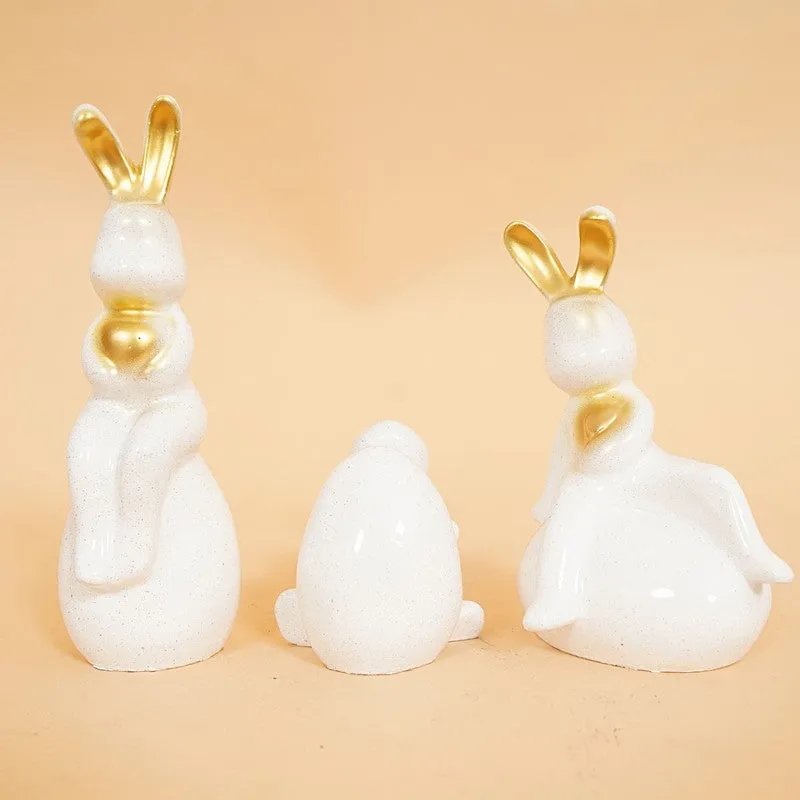 Elegant White Ceramic Swan Showpieces - Set Of Three media 6