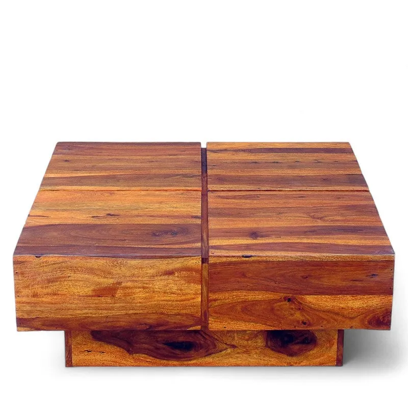 Tervon Sheesham Wooden Center Table - Brown media 3