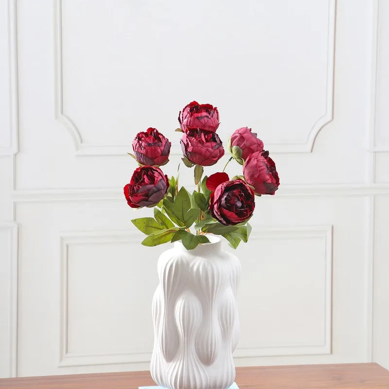 Blushira Rose Fabric Arificial Flower - Red media 3
