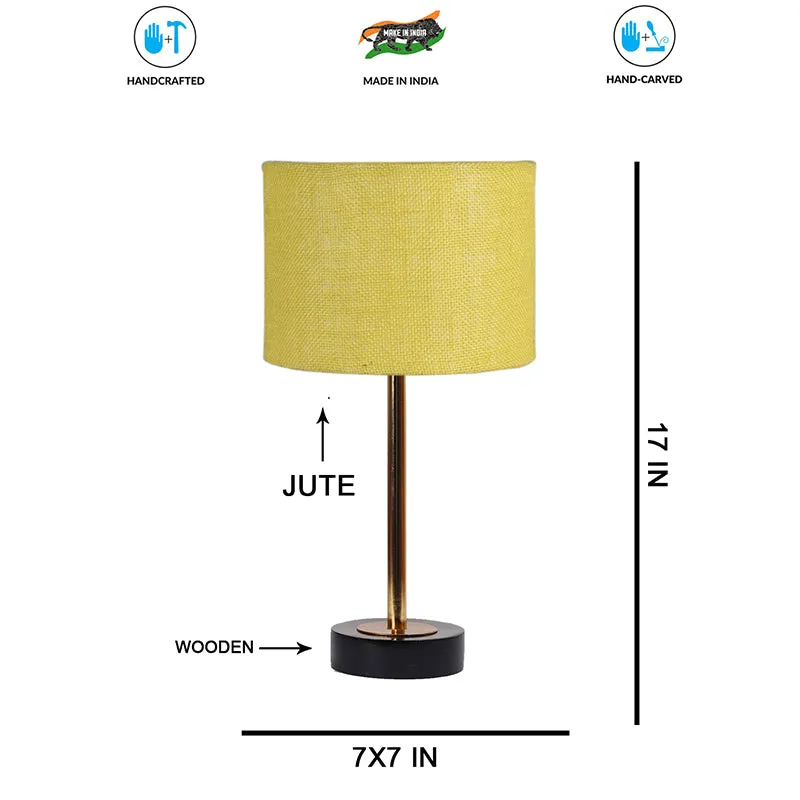 Sienna I Rodin Wooden Table Lamp - Yellow,Gold,Black media 7