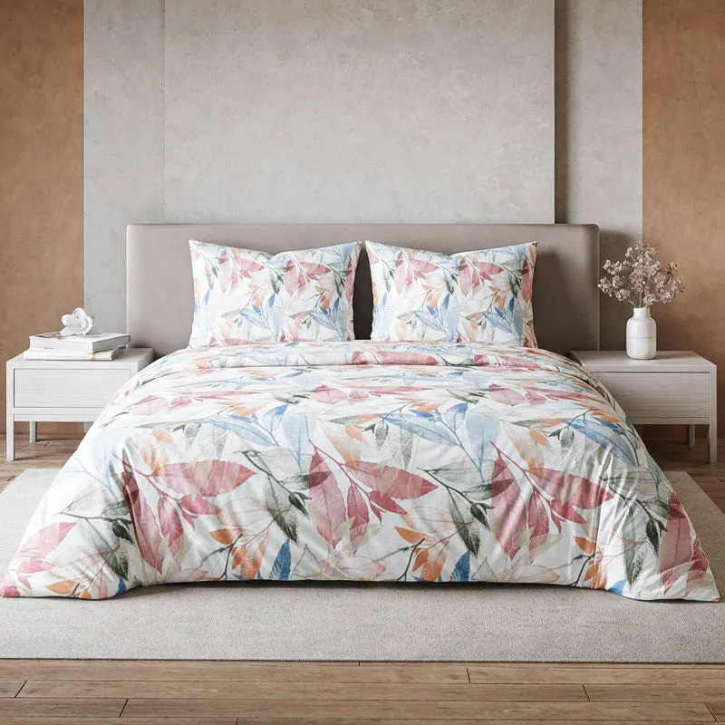 Agatha Spring Cotton Bedsheet (White ) - 254 TC media 1