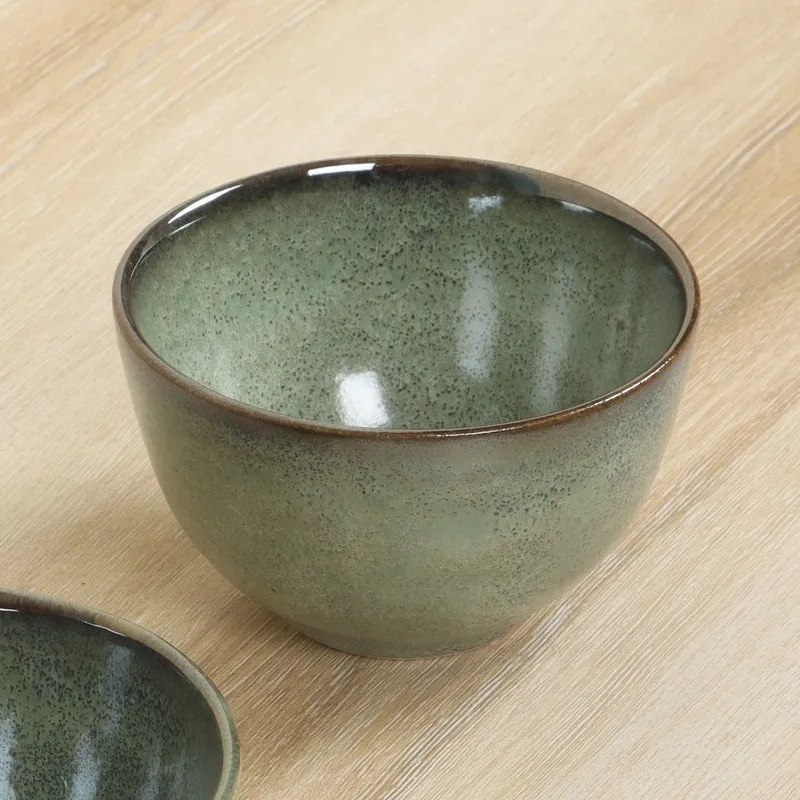 LuxeServe Snack Bowls (Olive Green,200 mL Each) - Set Of Two media 3