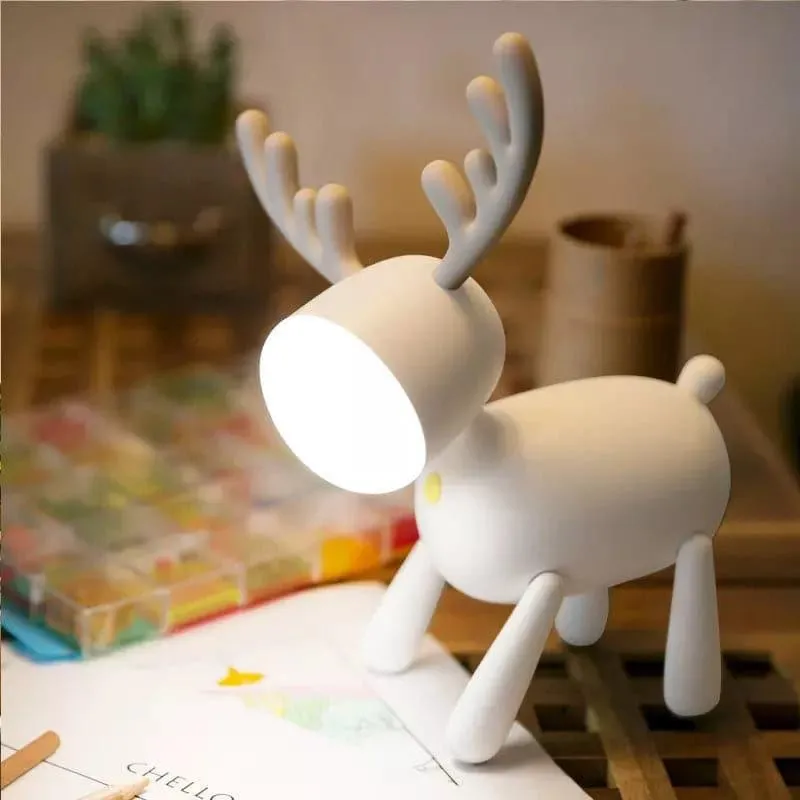 Jolly Reindeer LED Table Lamp - White media 1