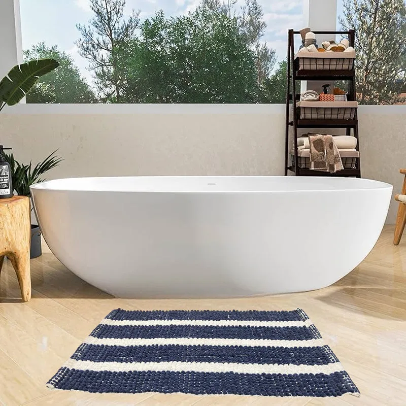 Sena Cotton Bath Mat - Blue media 1
