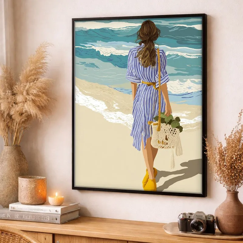 Nerise Travel Illustration Canvas Wall Painting With Black Frame media 3