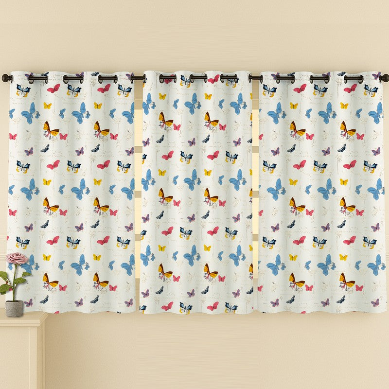 FlutterJoy Cotton Curtains - Set Of Three media 4
