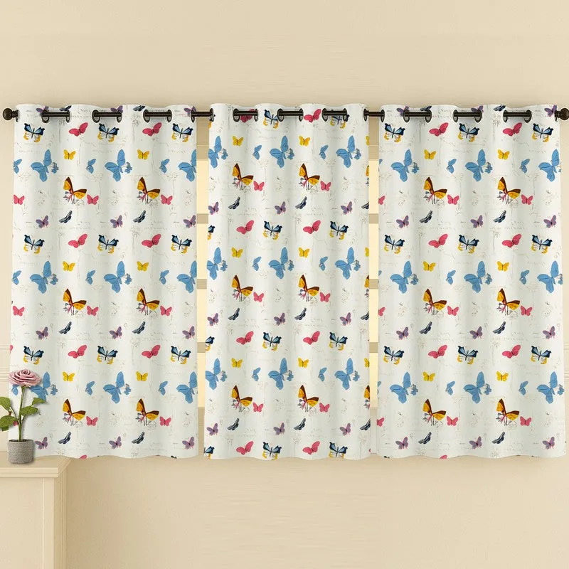 FlutterJoy Cotton Curtains - Set Of Three media 4