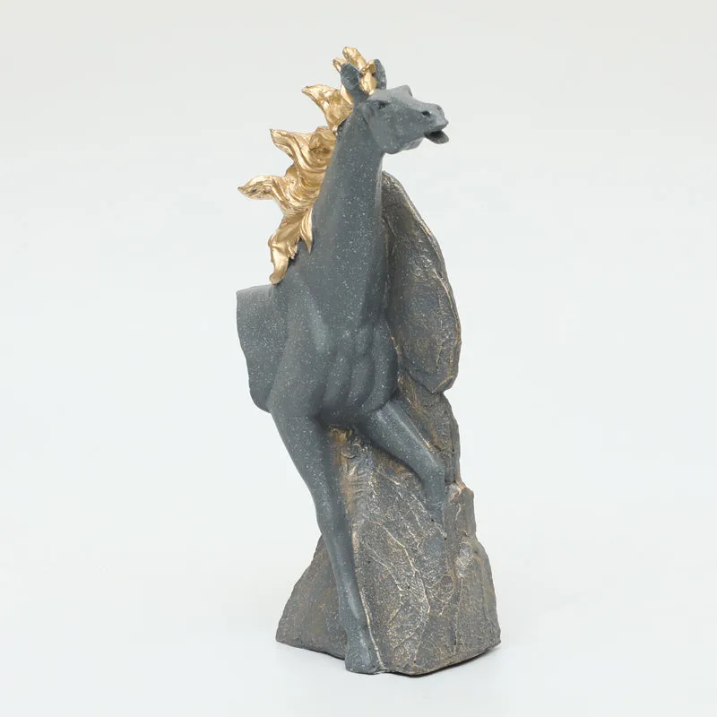 Stallion In Wind Showpiece - Grey media 3