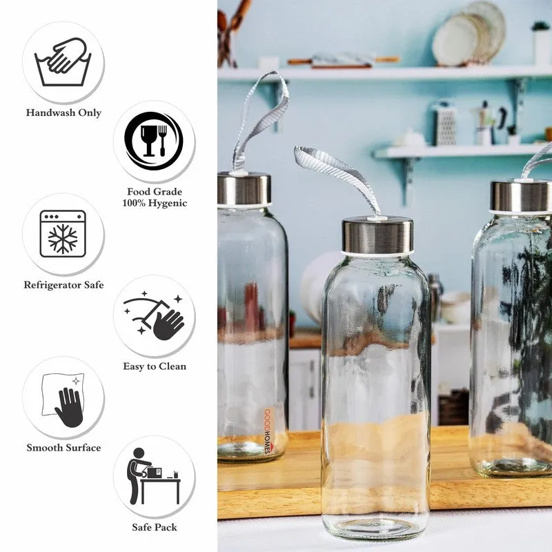 Clear Drop Glass Bottle (450 mL Each) - Set Of Three media 4