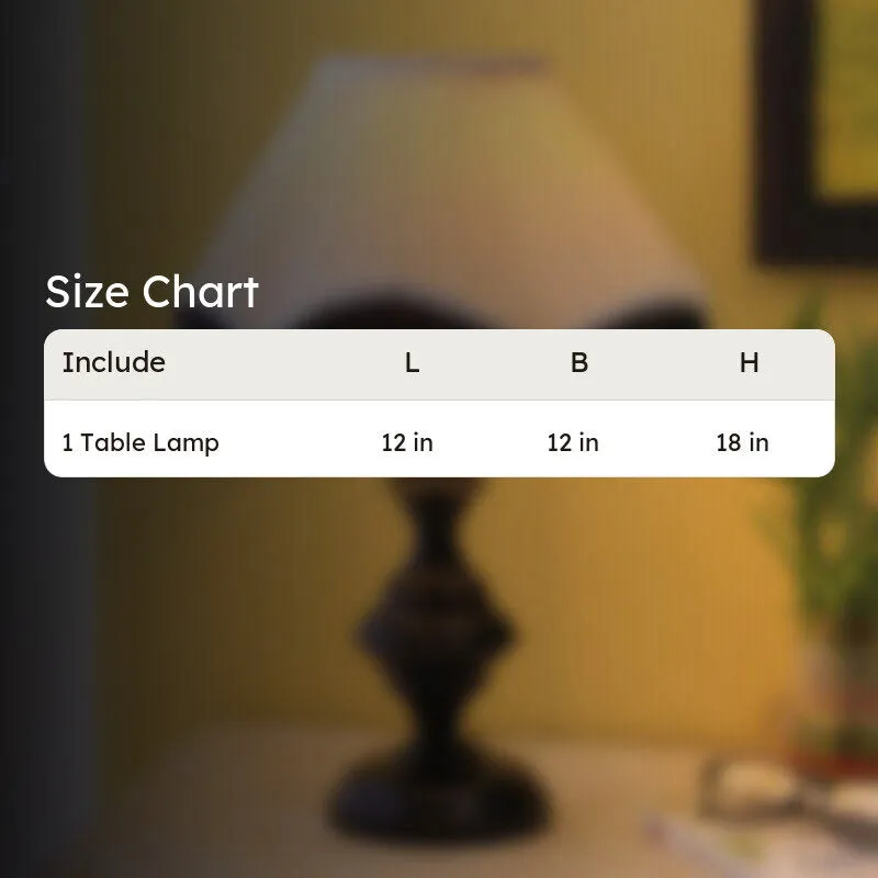 Glowforge Cotton Table Lamp With Iron Base - Ivory media 9