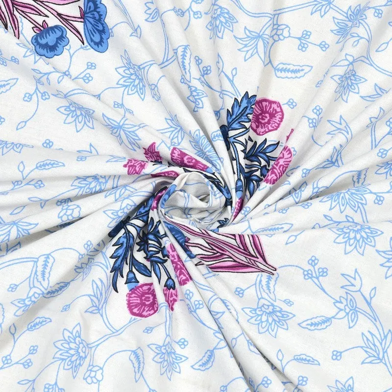 Desiis Cotton Bedsheet (Purple,Blue) - 240 TC media 5