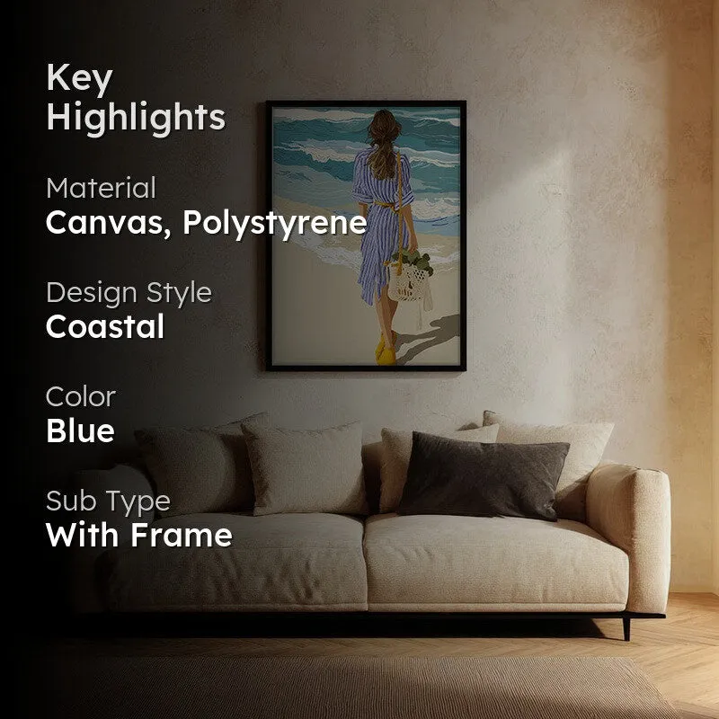 Nerise Travel Illustration Canvas Wall Painting With Black Frame media 2