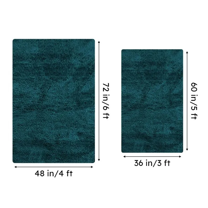 Nuo Luxe Micro Fiber Area Rug - Teal media 8
