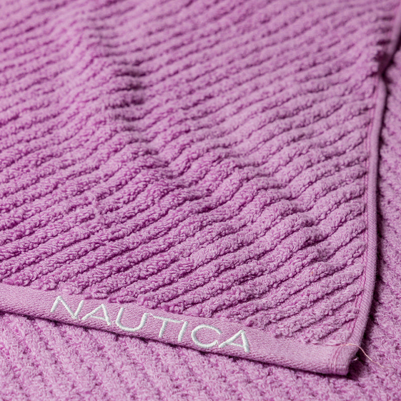 Nautica Riviera Soft Cotton Hand & Face Towel (Light Tan,Lilac & Light Blue) - Set Of Six media 6