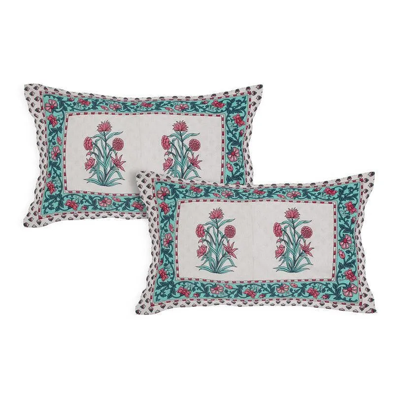 Rajasthani Ethnic Cotton Bedsheet (Blue,White) - 180 TC media 6