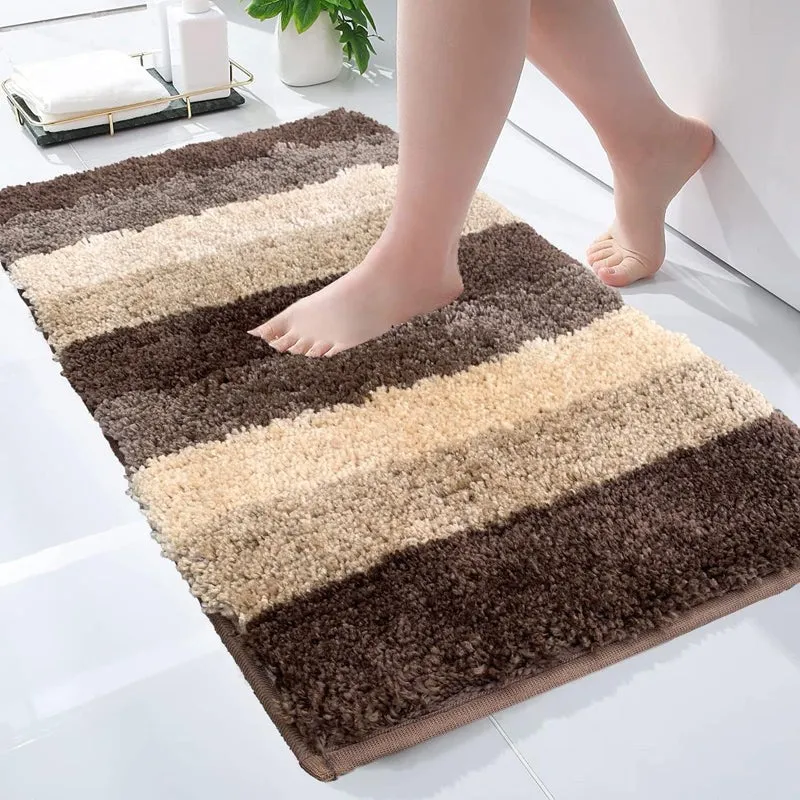 Jericho Luxe Bath Mat - Brown, Beige media 1